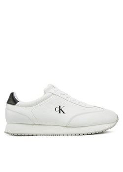 Calvin Klein Jeans Sneakersy Runner Laceup Tc YM0YM01187 Biały ze sklepu MODIVO w kategorii Buty sportowe męskie - zdjęcie 178026167