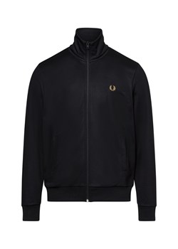 Fred Perry Męska bluza rozpinana Mężczyźni czarny jednolity ze sklepu vangraaf w kategorii Bluzy męskie - zdjęcie 178027165