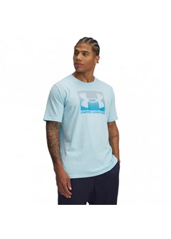 Męski t-shirt z nadrukiem Under Armour UA M Boxed Sports Updated Ss - niebieski ze sklepu Sportstylestory.com w kategorii T-shirty męskie - zdjęcie 178029776