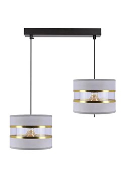 Szara podwójna lampa wisząca - 10X D254 Gandawa ze sklepu Edinos.pl w kategorii Lampy wiszące - zdjęcie 178031207