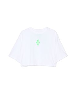 Cropp - Biała koszulka The Sims - biały ze sklepu Cropp w kategorii Bluzki damskie - zdjęcie 178031718