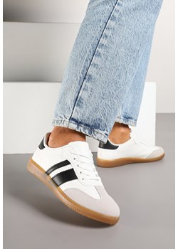 Białe Sneakersy w Stylu Tenisówek z Paskami Danareth ze sklepu renee.pl w kategorii Buty sportowe damskie - zdjęcie 178032519