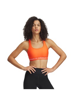 Biustonosz treningowy Under Armour Crossback Mid Bra - pomarańczowy ze sklepu Sportstylestory.com w kategorii Biustonosze - zdjęcie 178032747