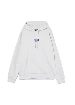 Cropp - Bluza hoodie z aplikacją i nadrukiem - niebieski ze sklepu Cropp w kategorii Bluzy męskie - zdjęcie 178033479