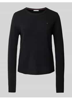 Sweter z dzianiny z wyhaftowanym logo ze sklepu Peek&Cloppenburg  w kategorii Swetry damskie - zdjęcie 178039767