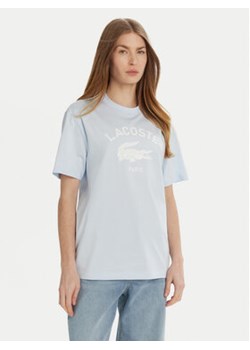 Lacoste T-Shirt TH2733 Błękitny Regular Fit ze sklepu MODIVO w kategorii Bluzki damskie - zdjęcie 178043277