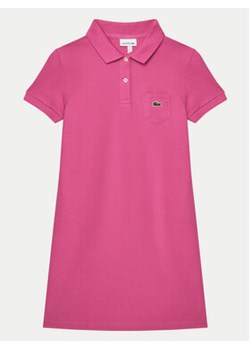 Lacoste Sukienka codzienna EJ2816 Fioletowy Regular Fit ze sklepu MODIVO w kategorii Sukienki dziewczęce - zdjęcie 178045237