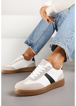 Biało-Czarne Sneakersy Tenisówki z Geometrycznym Wzorem Hanivra ze sklepu renee.pl w kategorii Buty sportowe damskie - zdjęcie 178048375