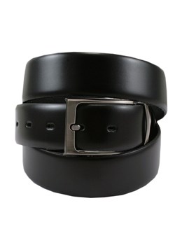 Skórzany Pasek do Spodni (szerokość: 3,2 cm) - Zet - Czarny PSZET0015black ze sklepu JegoSzafa.pl w kategorii Paski męskie - zdjęcie 178048499