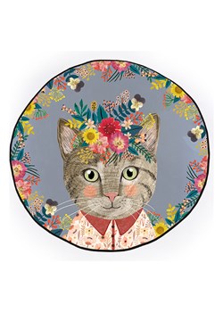 The Wild Hug Dywan &quot;Floral Cat&quot; ze wzorem - Ø 120 cm ze sklepu Limango Polska w kategorii Tekstylia dziecięce - zdjęcie 178049057