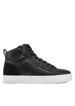 Sneakersy Calvin Klein Jeans Classic Cupsole Zip Mid In YM0YM01156 Czarny ze sklepu eobuwie.pl w kategorii Buty sportowe męskie - zdjęcie 178054686