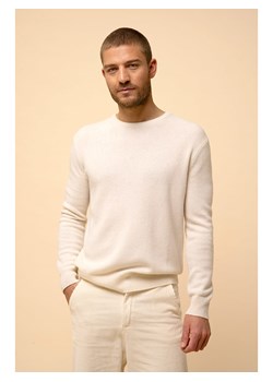 Just Cashmere Kaszmirowy sweter "Gabin" w kolorze kremowym ze sklepu Limango Polska w kategorii Swetry męskie - zdjęcie 178061788