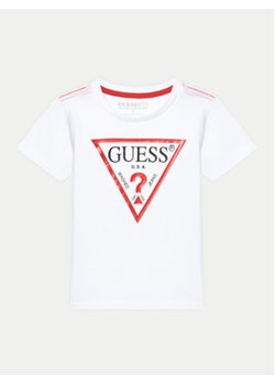 Guess T-Shirt N73I55 K8HM0 Biały Regular Fit ze sklepu MODIVO w kategorii T-shirty chłopięce - zdjęcie 178065377