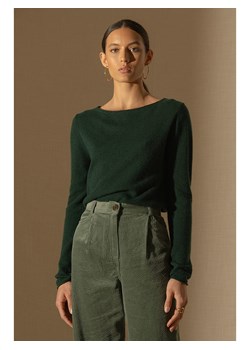 Perfect Cashmere Kaszmirowy sweter w kolorze ciemnozielonym ze sklepu Limango Polska w kategorii Swetry damskie - zdjęcie 178069059