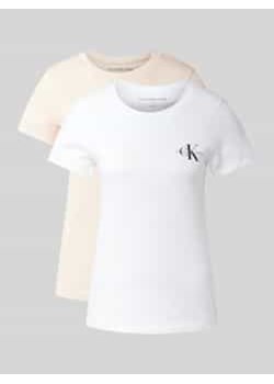 T-shirt z nadrukiem z logo w zestawie 2 szt. ze sklepu Peek&Cloppenburg  w kategorii Bluzki damskie - zdjęcie 178069937