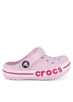 Klapki Crocs BAYABAND CLOG T 207018-6TG Różowy ze sklepu eobuwie.pl w kategorii Klapki dziecięce - zdjęcie 178072429