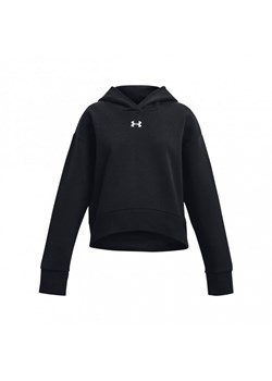 Dziewczęca bluza dresowa nierozpinana z kapturem Under Armour UA Rival Fleece Hoodie - czarna ze sklepu Sportstylestory.com w kategorii Bluzy damskie - zdjęcie 178073327