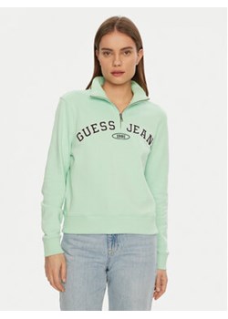 Guess Jeans Bluza W5RQ25 K68I4 Zielony Regular Fit ze sklepu MODIVO w kategorii Bluzy damskie - zdjęcie 178074207