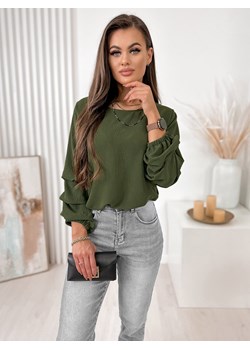 bluzka sue khaki one size ze sklepu UBRA w kategorii Bluzki damskie - zdjęcie 178075826