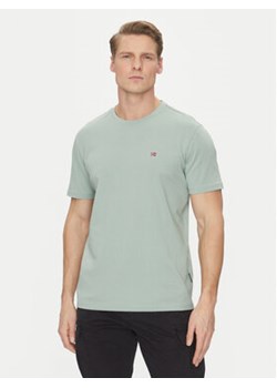 Napapijri T-Shirt Salis NP0A4H8D Khaki Regular Fit ze sklepu MODIVO w kategorii T-shirty męskie - zdjęcie 178080918