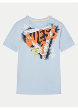 Guess T-Shirt L5GI00 K8HM4 Niebieski Regular Fit ze sklepu MODIVO w kategorii T-shirty chłopięce - zdjęcie 178082386