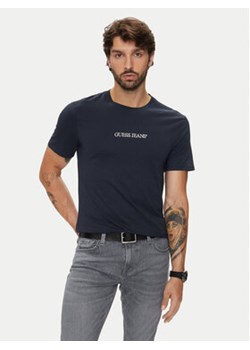 Guess Jeans T-Shirt M4YI52 K8HM0 Granatowy Slim Fit ze sklepu MODIVO w kategorii T-shirty męskie - zdjęcie 178087009