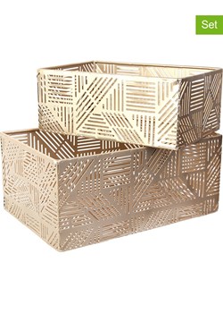 Rétro Chic Kosze (2 szt.) w kolorze złotym do przechowywania ze sklepu Limango Polska w kategorii Pojemniki kuchenne - zdjęcie 178088585