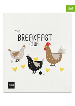 ppd Ściereczki gąbkowe ( 2 szt.) w kolorze białym ze wzorem - 20 x 17 cm ze sklepu Limango Polska w kategorii Ścierki kuchenne - zdjęcie 178093248