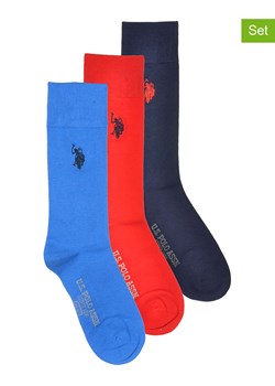 U.S. Polo Assn. Skarpety (3 pary) w kolorze niebieskim, granatowym i czerwonym ze sklepu Limango Polska w kategorii Skarpetki męskie - zdjęcie 178094105