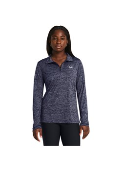 Damski longsleeve treningowy Under Armour Tech 1/2 Zip- Twist - szary ze sklepu Sportstylestory.com w kategorii Bluzki damskie - zdjęcie 178095619
