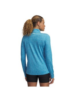 Damski longsleeve treningowy Under Armour Tech 1/2 Zip- Twist - niebieski ze sklepu Sportstylestory.com w kategorii Bluzki damskie - zdjęcie 178095625