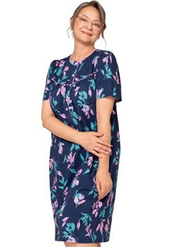 Bawełniana koszula nocna Bogna I 203 27, Kolor granatowy-wzór, Rozmiar L, MARTEL ze sklepu Intymna w kategorii Koszule nocne - zdjęcie 178098789