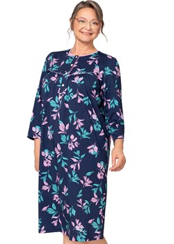 Bawełniana koszula nocna Bogna II 204 27, Kolor granatowy-wzór, Rozmiar L, MARTEL ze sklepu Intymna w kategorii Koszule nocne - zdjęcie 178098805