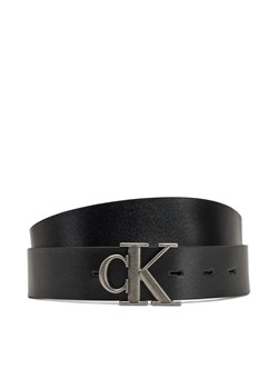 Pasek Męski Calvin Klein Jeans Monogram Plaque 35mm Rev/Adj LV04G7002G Czarny ze sklepu eobuwie.pl w kategorii Paski męskie - zdjęcie 178098975