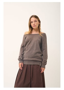 Just Cashmere Kaszmirowy sweter &quot;Karen&quot; w kolorze szarobrązowym ze sklepu Limango Polska w kategorii Swetry damskie - zdjęcie 178099277