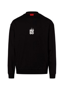 HUGO Bluza męska - Durungu Mężczyźni Bawełna czarny jednolity ze sklepu vangraaf w kategorii Bluzy męskie - zdjęcie 178099478