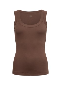 Marc Cain Sports Top damski Kobiety Bawełna czekoladowy jednolity ze sklepu vangraaf w kategorii Bluzki damskie - zdjęcie 178099495