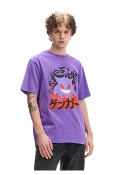 Cropp - Fioletowy T-shirt z Pokémonem Gengarem - fioletowy ze sklepu Cropp w kategorii T-shirty męskie - zdjęcie 178101278