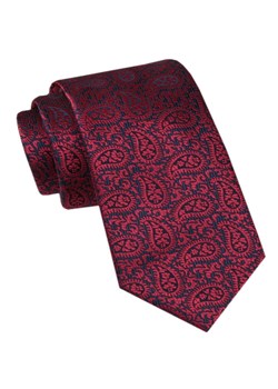 Modny Męski Krawat - Alties - Duży Czerwony Wzór Paisley KRALTS1133 ze sklepu JegoSzafa.pl w kategorii Krawaty - zdjęcie 178107259