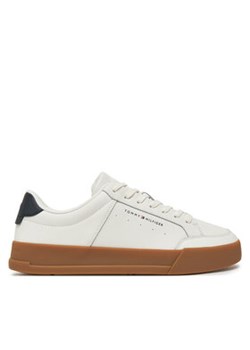 Tommy Hilfiger Sneakersy Th Court Mix Lth FM0FM05489 Biały ze sklepu MODIVO w kategorii Buty sportowe męskie - zdjęcie 178110737