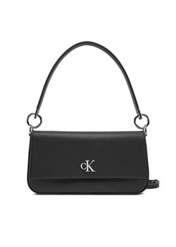 Torebka Calvin Klein Jeans Minimal Monogram Shoulder Pouch LV04K3161G Czarny ze sklepu eobuwie.pl w kategorii Listonoszki - zdjęcie 178114027