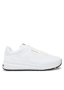 Sneakersy Tommy Hilfiger Lightweight Rwb Knit FM0FM05423 Biały ze sklepu eobuwie.pl w kategorii Buty sportowe męskie - zdjęcie 178114099