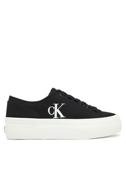 Tenisówki Calvin Klein Jeans Vulc Flatform Low Cv Mg YW0YW01763 Czarny ze sklepu eobuwie.pl w kategorii Trampki damskie - zdjęcie 178114175