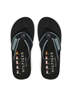 Japonki Tommy Hilfiger Patch Hilfiger Beach Sandal FM0FM05435 Czarny ze sklepu eobuwie.pl w kategorii Klapki męskie - zdjęcie 178114188