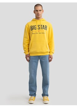 Bluza męska z kapturem z logo BIG STAR żółta Ashlyno 201 ze sklepu Big Star w kategorii Bluzy męskie - zdjęcie 178114509