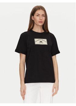 Elisabetta Franchi T-Shirt MA-035-51E2-V170 Czarny Regular Fit ze sklepu MODIVO w kategorii Bluzki damskie - zdjęcie 178115965