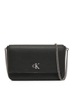 Calvin Klein Jeans Torebka Minimal Monogram Ew Flap Ph/Cb19 LV04K1027G Czarny ze sklepu MODIVO w kategorii Kopertówki - zdjęcie 178116056