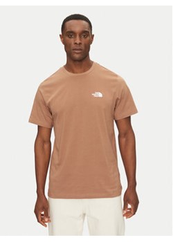 The North Face T-Shirt Simple Dome NF0A87NG Brązowy Regular Fit ze sklepu MODIVO w kategorii T-shirty męskie - zdjęcie 178117526