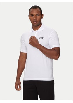 EA7 Emporio Armani Polo 8NPF14 PJVQZ 1100 Biały Regular Fit ze sklepu MODIVO w kategorii T-shirty męskie - zdjęcie 178118235