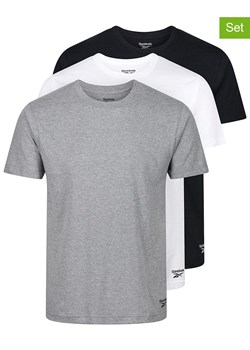 Reebok Koszulki (3 szt.) &quot;Santo&quot; w kolorze czarnym, białym i szarym ze sklepu Limango Polska w kategorii T-shirty męskie - zdjęcie 178119827